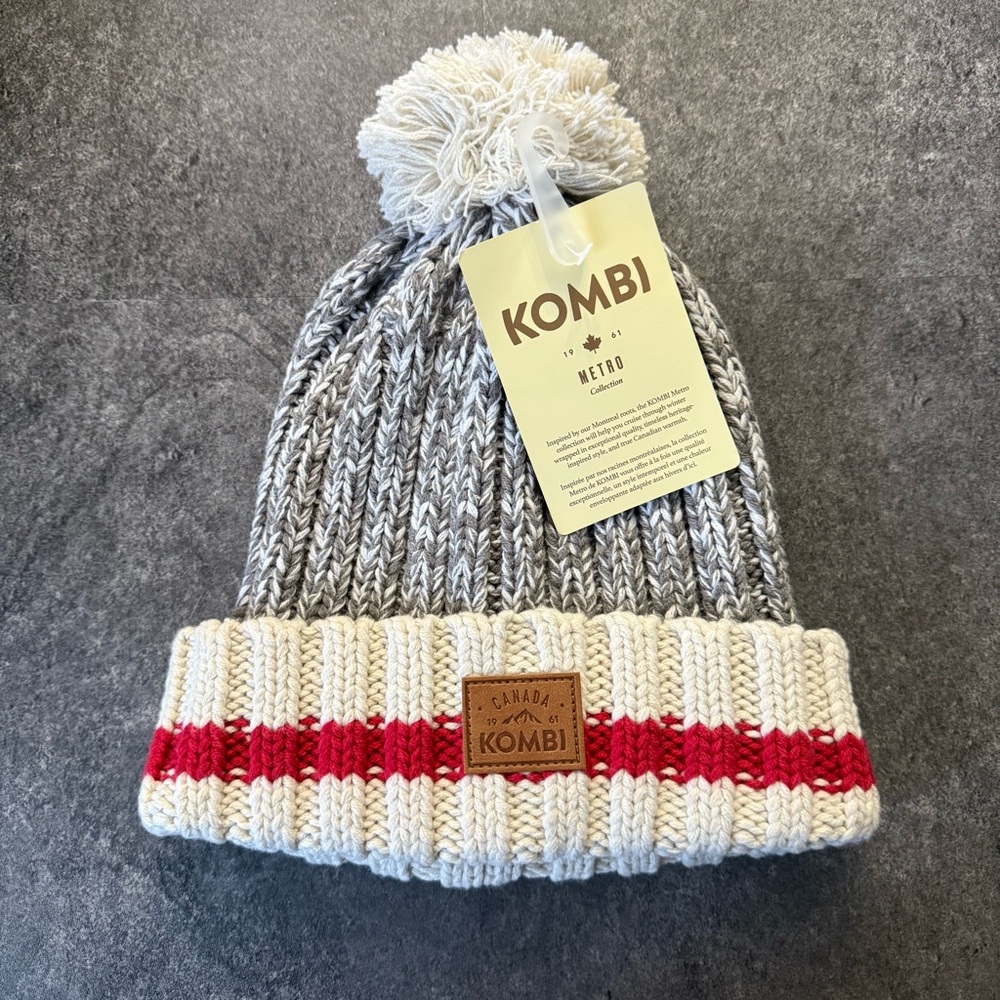Kombi Women's Cotton Blend Pom Beanie Hat | NWT